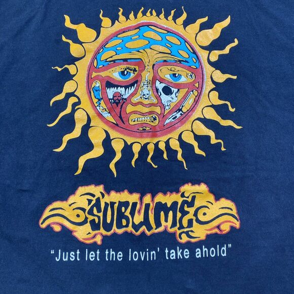 Sublime Just Let the Lovin Take Ahold Black T Shirt Mens Size Medium - Picture 2 of 9